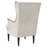 vidaXL Fauteuil Crème Velours