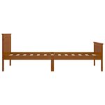 vidaXL Cadre de lit sans matelas Marron miel Bois pin massif 90x200 cm