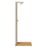 vidaXL Douche de jardin Beige 60x80x214 cm Poly Rattan