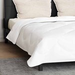 vidaXL Couette Autre avec oreiller 3 Pièces Blanc 240 x 200 cm Microfibre