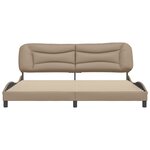 vidaXL Cadre de lit sans matelas Hvar cappuccino 200x200 cm similicuir