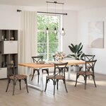 vidaXL Pieds de table à manger en forme de V  2 pièces  blanc  100 x (72-73 3) cm  acier