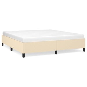 vidaXL Cadre de lit sans matelas crème 180x200 cm tissu