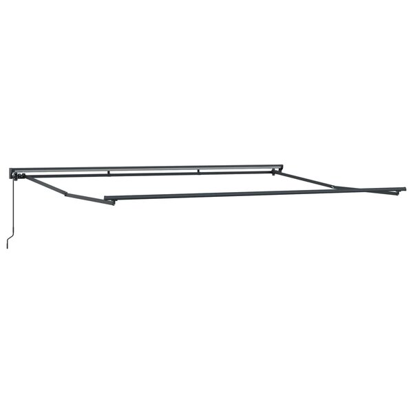 vidaXL Cadre de auvent manuel Réglable Anthracite 5 × 3 5 m Acier