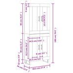 vidaXL Buffet haut Chêne fumé 69 5x34x180 cm Bois d'ingénierie