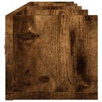 vidaXL Armoires murales 2Pièces chêne fumé 99x18x16 5cm bois d'ingénierie