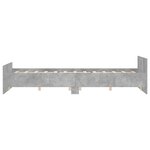 vidaXL Cadre de lit tête de lit et pied de lit gris béton 140x200 cm