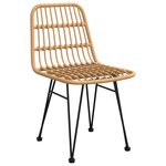 vidaXL Set de jardin 5 pièces Marron Poly Rotin