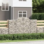 vidaXL Paniers à gabions arqués 11 Pièces 200x30x120/140 cm Fer galvanisé