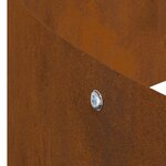vidaXL Pot en métal Acier corten Grand Durable Pot en métal Rond