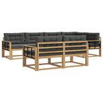 vidaXL Ensemble de canapés d'extérieur 6 pc Blanc et anthracite