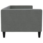 vidaXL Lit de repos sans matelas gris foncé 80x200 cm tissu