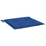 vidaXL Coussins de chaise de jardin lot de 6 bleu royal 50x50x4 cm