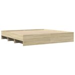 vidaXL Cadre de lit sans matelas chêne sonoma 200x200 cm