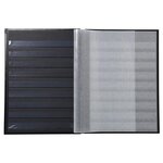 Album De Timbres Simili-cuir 16 Pages Noires - 22 5x30 5 Cm - Noir - Exacompta