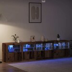 vidaXL Buffet LED Bois ancien 283 x 37 x 67 cm Bois d'ingénierie