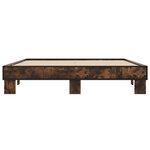 vidaXL Cadre de lit sans matelas chêne fumé 150x200 cm