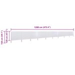 vidaXL Paravent 9 panneaux Tissu 1200 x 120 cm Blanc sable