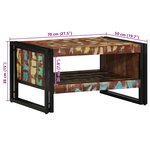 vidaXL Table basse multicolore 70x50x38 cm bois de récupération massif