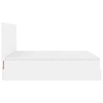 VidaXL Cadre de lit ottoman avec matelas blanc 200x200 cm similicuir