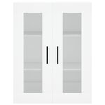 vidaXL Buffet haut Blanc 69 5x34x180 cm Bois d'ingénierie