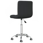 vidaXL Chaise pivotante de bureau Noir Tissu
