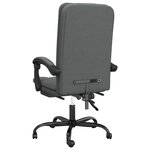 vidaXL Fauteuil inclinable de bureau Gris foncé Tissu