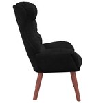 vidaXL Fauteuil Relaxant en Velours Noir