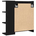Armoire Miroir de Salle de Bain vidaXL - Chêne Noir 62 5x20 5x64cm en Bois d'ingénierie