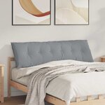 vidaXL Coussin de Dos Gris clair 160 x 19 x 50 cm tissu