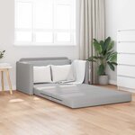vidaXL Canapé-Lit 110cm Gris nuage tissu