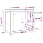 vidaXL Armoire avec stockage Marron 78 x 50 x 70 cm Bois d'ingénierie