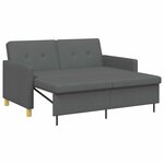 vidaXL Canapé-lit escamotable Gris foncé Tissu