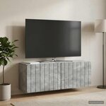 vidaXL Meuble TV mural 98 x 31 x 30 cm Gris béton Bois d'ingénierie