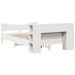 vidaXL Cadre de lit sans matelas blanc 150x200 cm bois de pin massif