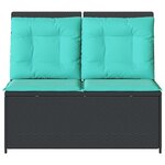 vidaXL Banc de jardin Noir polyrotin