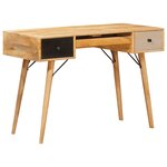 vidaXL Bureau d'écriture Marron 110 x 55 x 76 cm Bois de mangue massif