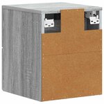vidaXL Cabinet de chevet mural Sonoma gris 34 5 x 33 x 40 cm