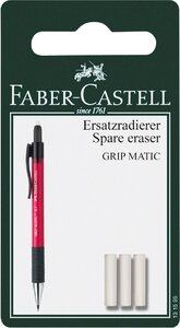 Lot de 3 Gommes de rechange pour porte-mine GRIP-MATIC FABER-CASTELL