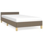 vidaXL Cadre de lit sans matelas taupe 100x200 cm tissu