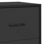 vidaXL Buffet noir 68x35x76 cm bois d'ingénierie et métal
