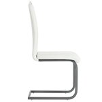 vidaXL Chaises à manger cantilever lot de 6 blanc similicuir