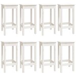 vidaXL Ensemble de bar 9 Pièces Blanc Bois de pin massif