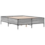 vidaXL Cadre de lit sans matelas sonoma gris 135x190 cm