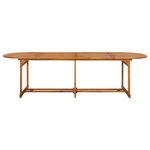 vidaXL Ensemble à manger de jardin 11 Pièces 280x90x75 cm bois d'acacia