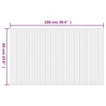 vidaXL Tapis rectangulaire noir 60x100 cm bambou