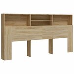 vidaXL Armoire de tête de lit chêne sonoma 200x19x103 5 cm