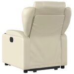 vidaXL Fauteuil inclinable Crème Similicuir
