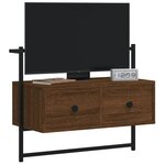 vidaXL Meuble TV mural chêne marron 60 5x30x51 cm bois d'ingénierie