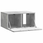 vidaXL Meuble TV mural Gris béton 59 5 x 41 x 30 cm Bois d'ingénierie